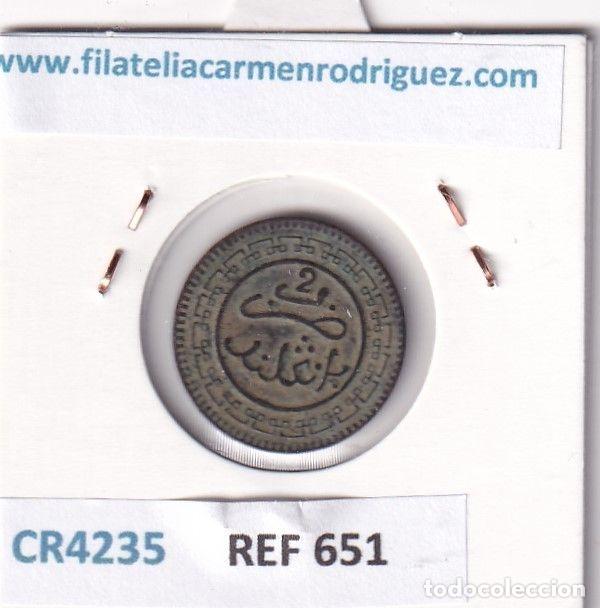 Moedas antigas de &Aacute;frica: CR4235 MONEDA MARRUECOS 2 MAZUNAS 1321 BRONCE