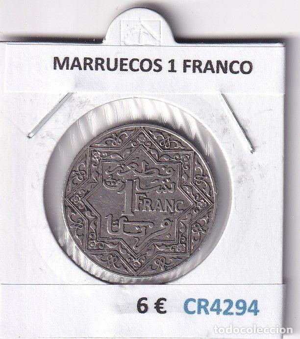 Monedas antiguas de &Aacute;frica: CR4294 MONEDA MARRUECOS 1 FRANCO