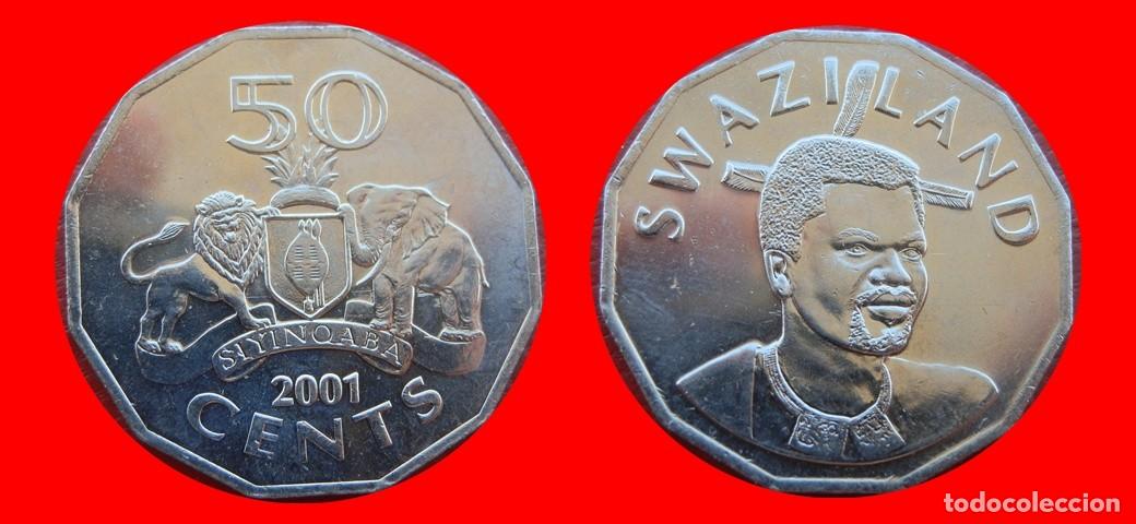 Monedas antiguas de &Aacute;frica: 50 CENTAVOS 2001 SIN CIRCULAR SWAZILAND SWAZILANDIA SUAZILANDIA-9768SC