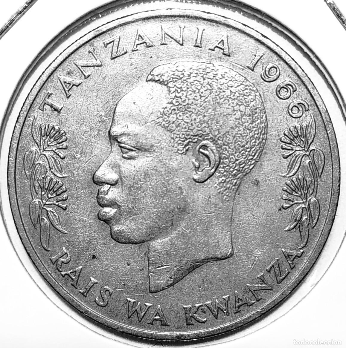 Monnaies anciennes d'Afrique: TANZANIA (1966-) - 1 SHILINGI MOJA 1966 - A - 8 GR. CUPRONIQUEL - DIAMETRO 27,50 mm - KM#4 - MB