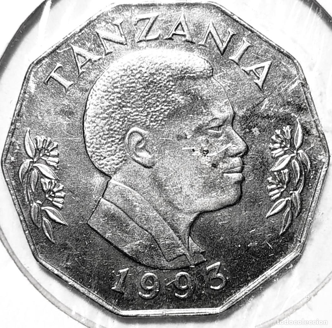 Monedas antiguas de &Aacute;frica: TANZANIA (1966-) - 5 SHILINGI TANO 1993 - A - 8,50 GR. ACERO NIQUELADO - DIAMETRO 27,60 mm - KM#23a