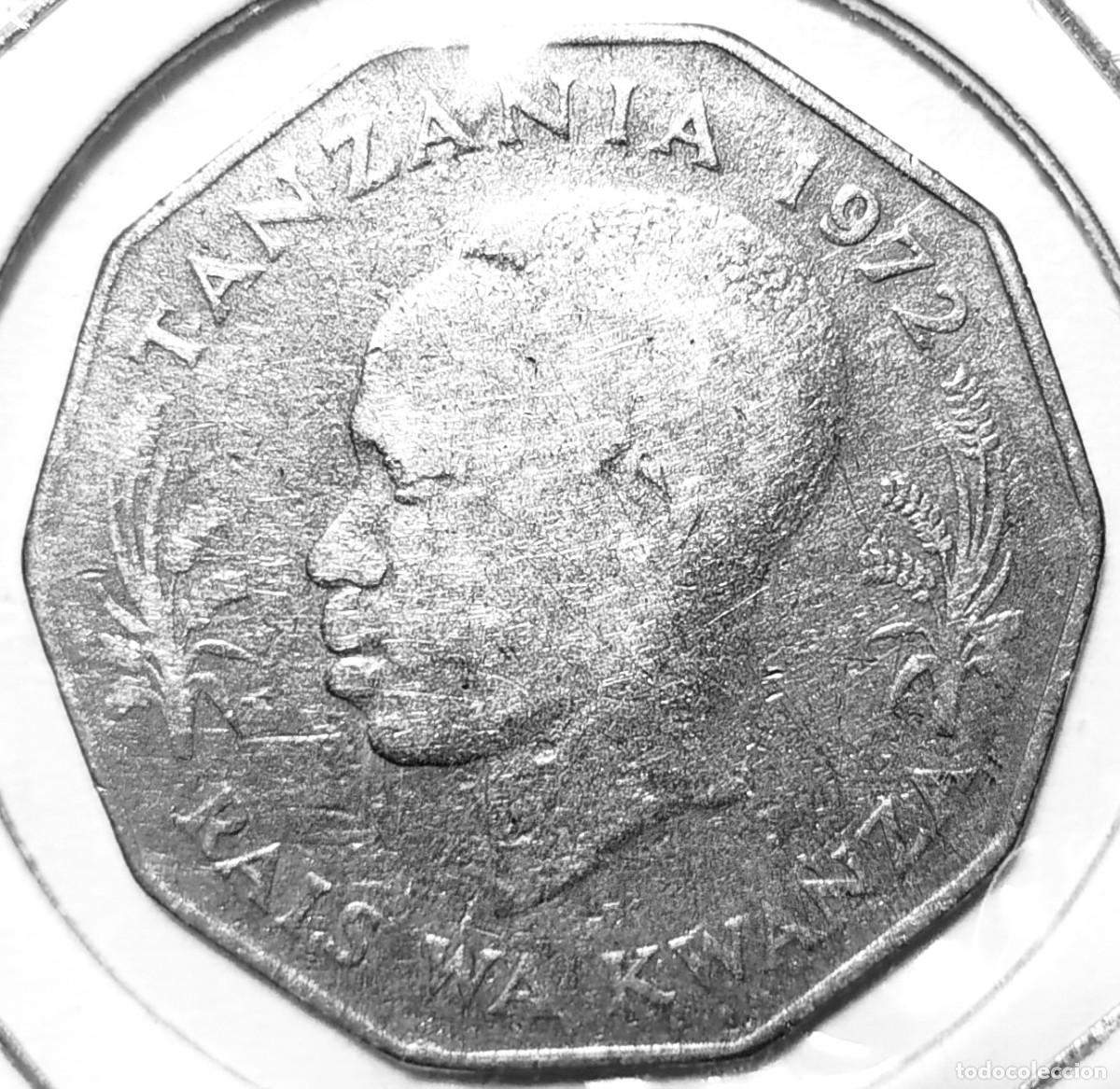 Monedas antiguas de &Aacute;frica: TANZANIA (1966-) - 5 SHILINGI TANO 1972 - VACA - A - 13,80 GR. CUPRONIQUEL - DIAMETRO 31,50 mm