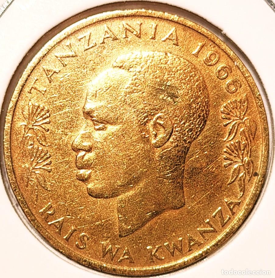 Monedas antiguas de &Aacute;frica: TANZANIA (1966-) - 20 SENTI ISHIRINI 1966 - AVESTRUZ - A - 5 GR. NIQUEL-LATON - DIAMETRO 24 mm