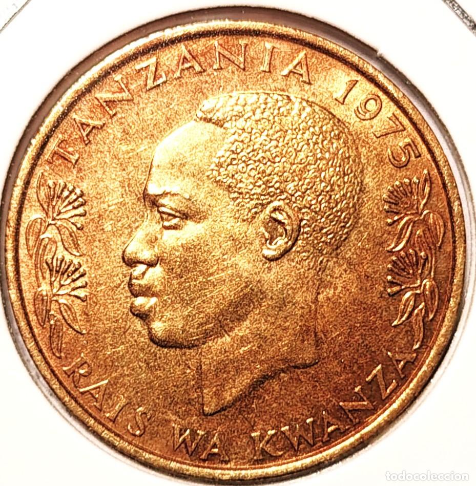 Monedas antiguas de &Aacute;frica: TANZANIA (1966-) - 20 SENTI ISHIRINI 1975 - AVESTRUZ - A - 5 GR. NIQUEL-LATON - DIAMETRO 24 mm