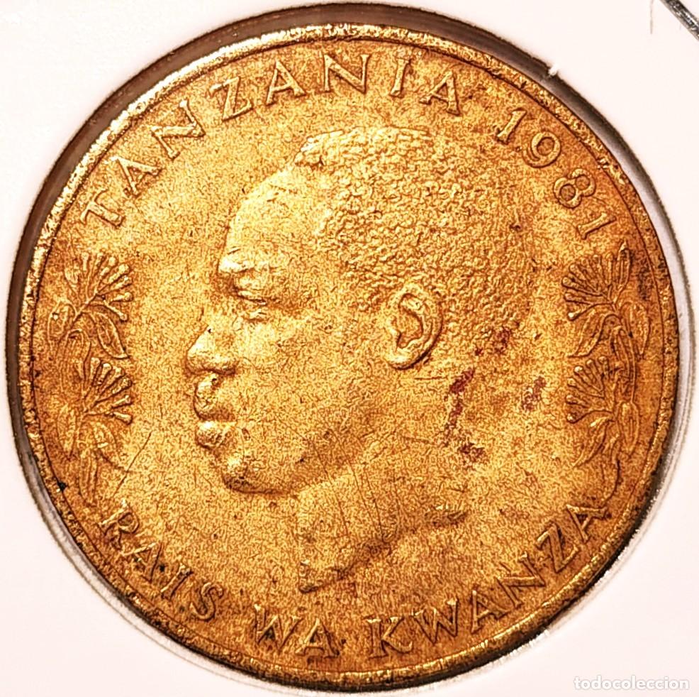 Monedas antiguas de &Aacute;frica: TANZANIA (1966-) - 20 SENTI ISHIRINI 1981 - AVESTRUZ - A - 5 GR. NIQUEL-LATON - DIAMETRO 24 mm