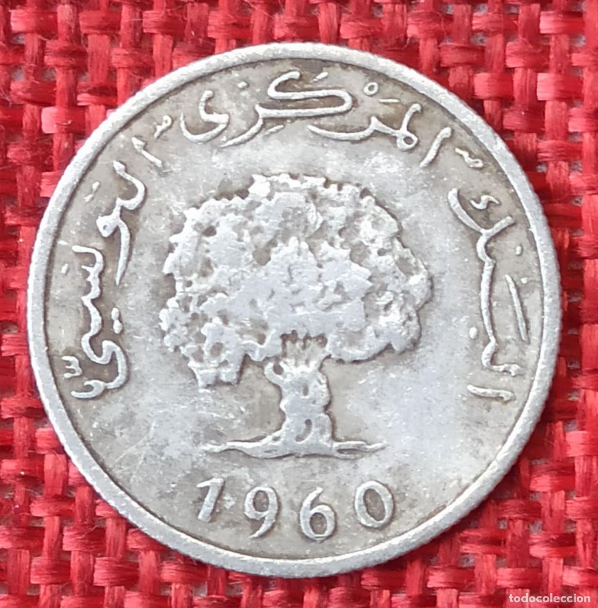 Monedas antiguas de &Aacute;frica: Tunez - A&ntilde;o 1960 - 2 Millimes - Krause KM# 281