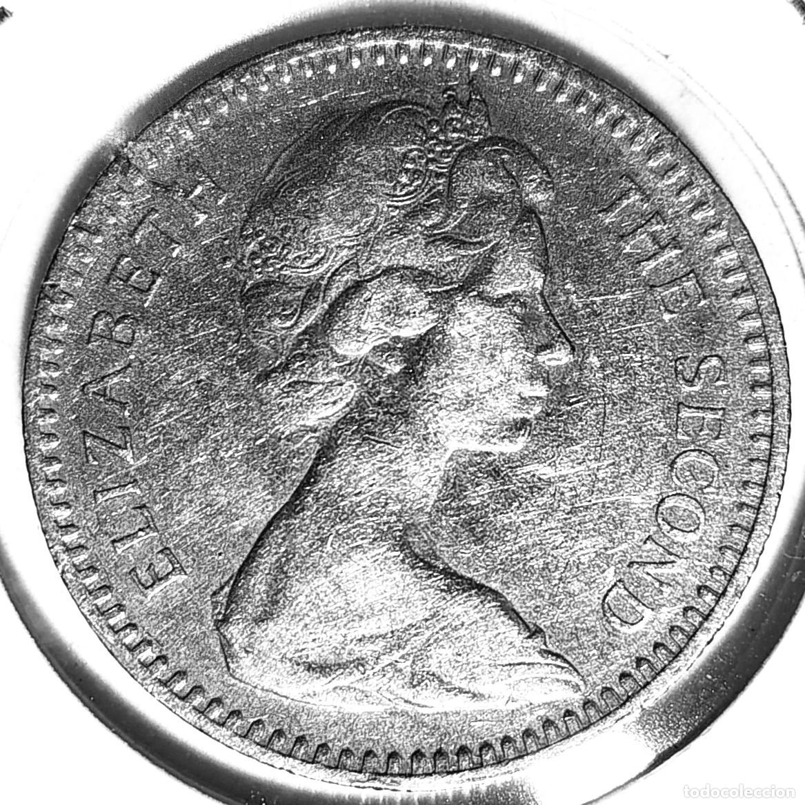 Monedas antiguas de &Aacute;frica: RODESIA (1964-1969) - 2 CHELINES 1964 - REINA ISABEL II - A - 11 GR. CUPRONIQUEL - DIAMETRO 28,60 mm