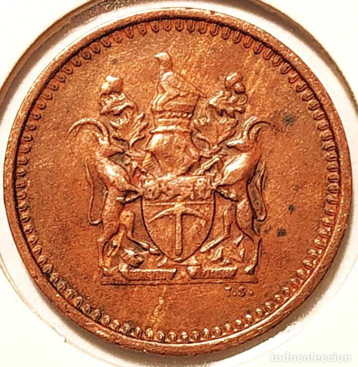 Monedas antiguas de &Aacute;frica: RODESIA (1970-1977) - 1 CENTAVO 1970 - REINA ISABEL II - A - 4 GR. BRONCE - DIAMETRO 22,50 mm - MB