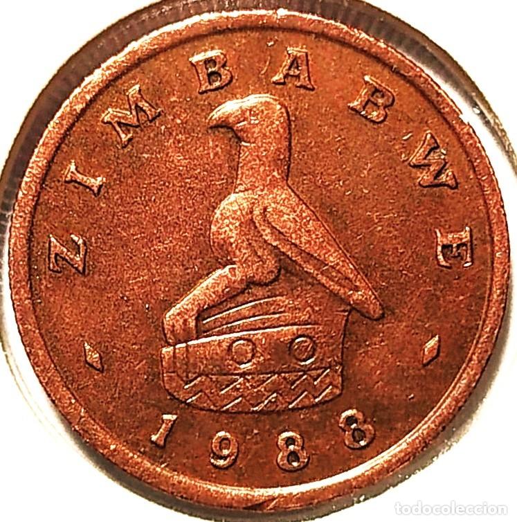 Monedas antiguas de &Aacute;frica: ZIMBABUE (1980-2009) - 1 CENTAVO 1988 - REPUBLICA - A - 3,10 GR. BRONCE - DIAMETRO 18,45 mm - KM#1