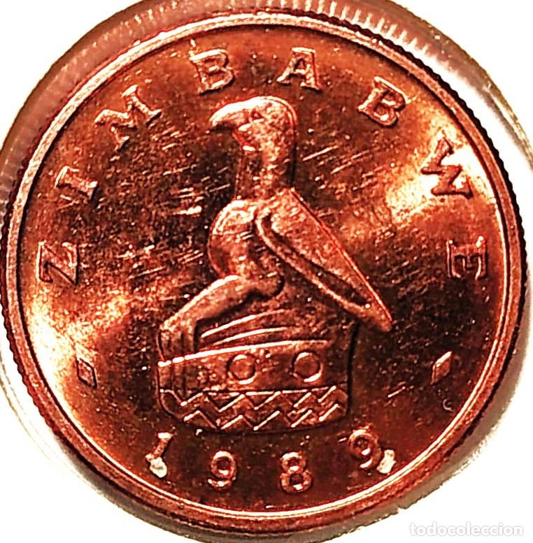 Monedas antiguas de &Aacute;frica: ZIMBABUE (1980-2009) - 1 CENTAVO 1989 - REPUBLICA - A - 2,98 GR. ACERO BRONCEADO - DIAMETRO 18,45 mm