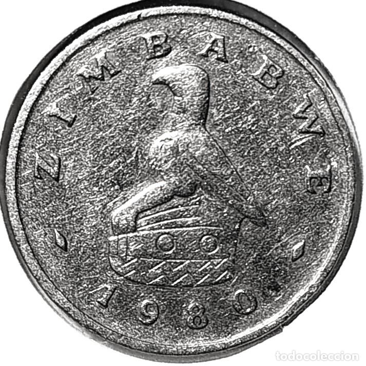 Monedas antiguas de &Aacute;frica: ZIMBABUE (1980-2009) - 5 CENTAVOS 1980 - REPUBLICA - LIEBRE - A - 2,60 GR. CUPRONIQUEL