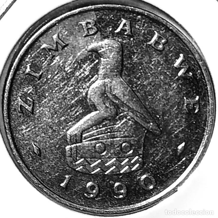 Monedas antiguas de &Aacute;frica: ZIMBABUE (1980-2009) - 5 CENTAVOS 1990 - REPUBLICA - LIEBRE - A - 2,60 GR. CUPRONIQUEL