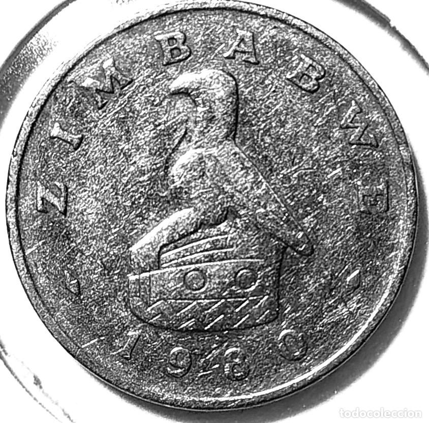 Monedas antiguas de &Aacute;frica: ZIMBABUE (1980-2009) - 10 CENTAVOS 1980 - REPUBLICA - BAOBAD - A - 3,82 GR. CUPRONIQUEL