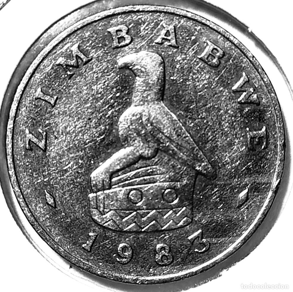 Monedas antiguas de &Aacute;frica: ZIMBABUE (1980-2009) - 20 CENTAVOS 1983 - REPUBLICA - PUENTE BIRCHENOUGH - A - 5,70 GR. CUPRONIQUEL