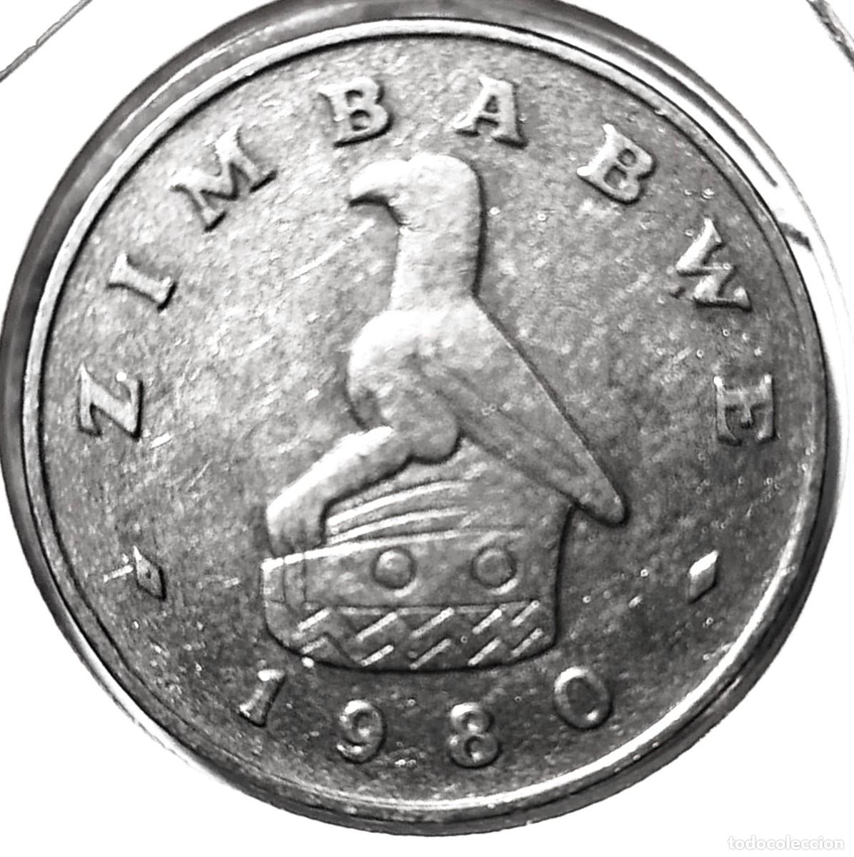 Monedas antiguas de &Aacute;frica: ZIMBABUE (1980-2009) - 50 CENTAVOS 1980 - REPUBLICA - SOL - A - 7,52 GR. CUPRONIQUEL