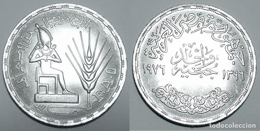 Alte M&uuml;nzen aus Afrika: EGIPTO - LIBRA - 1976 - OSIRIS - PLATA - NO CIRCULADA