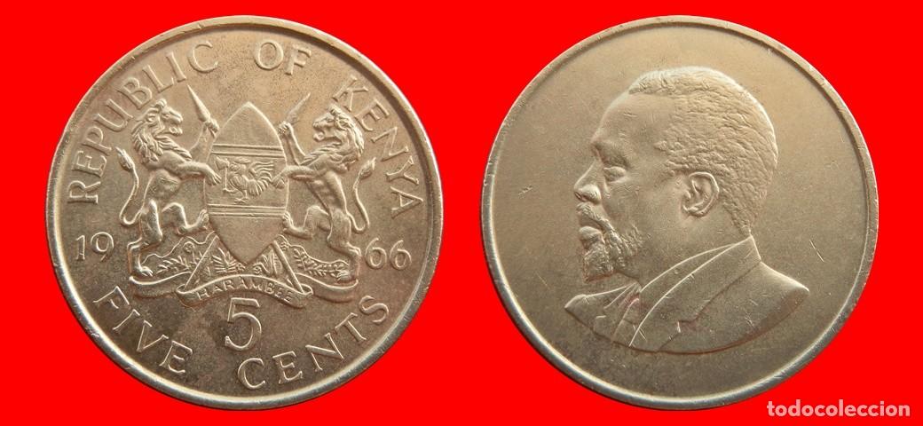 Monedas antiguas de &Aacute;frica: 5 CENTAVOS 1966 KENIA KENYA-155296