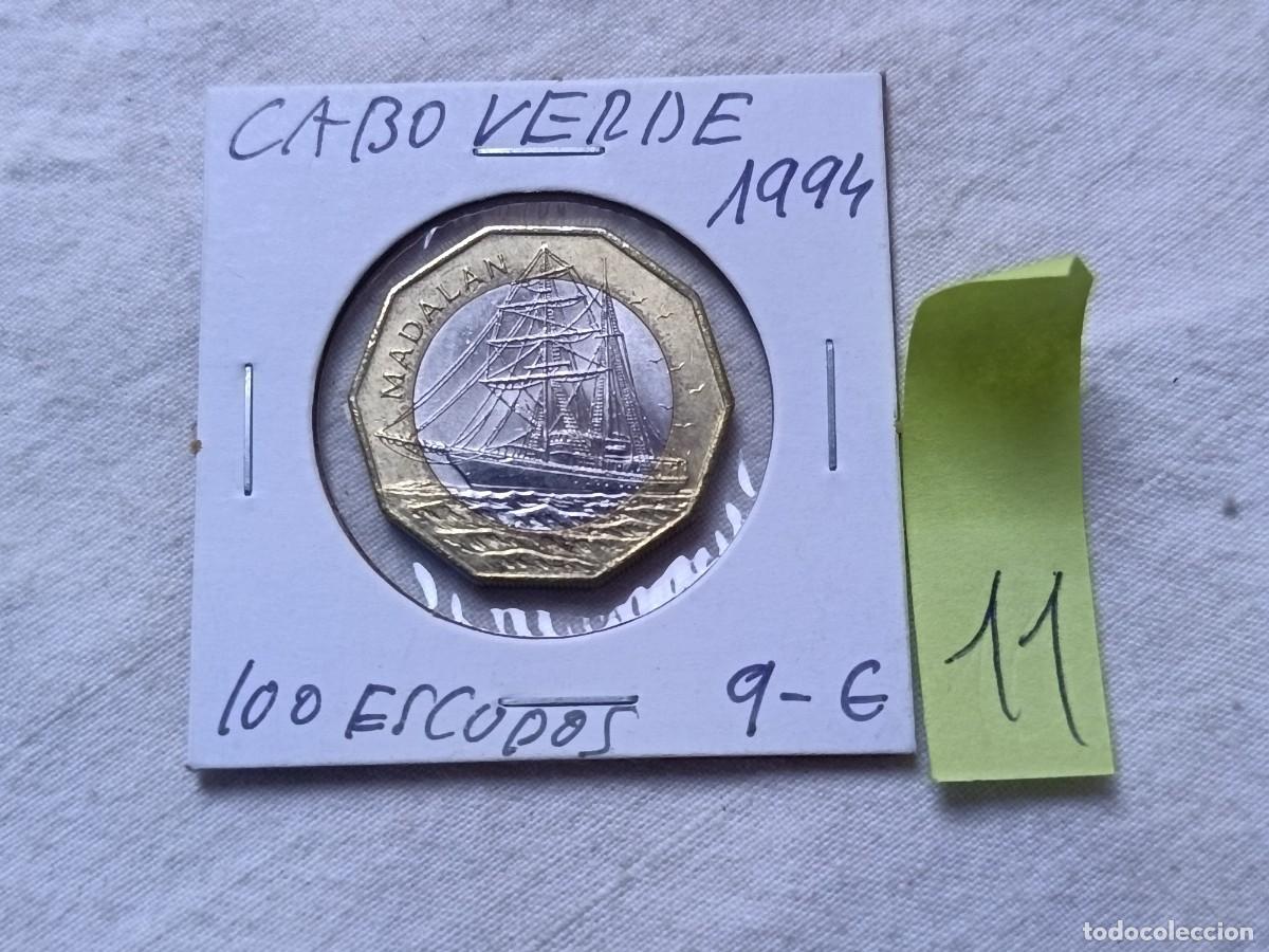 Old Coins of Africa: Moneda Bimet&aacute;lica, en estuche de Cart&oacute;n, Cabo Verde, con notas en el cart&oacute;n