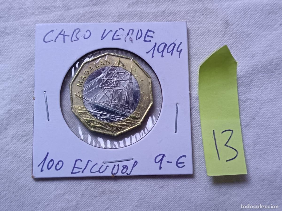 Old Coins of Africa: Moneda Bimet&aacute;lica, en estuche de Cart&oacute;n, Cabo Verde, con notas en el cart&oacute;n