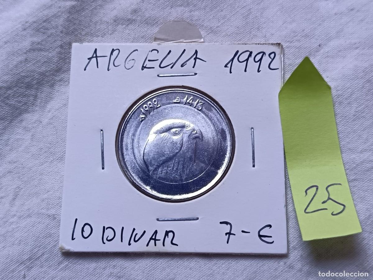 Alte M&uuml;nzen aus Afrika: Moneda Bimet&aacute;lica, en estuche de Cart&oacute;n, Argelia, con notas en el cart&oacute;n