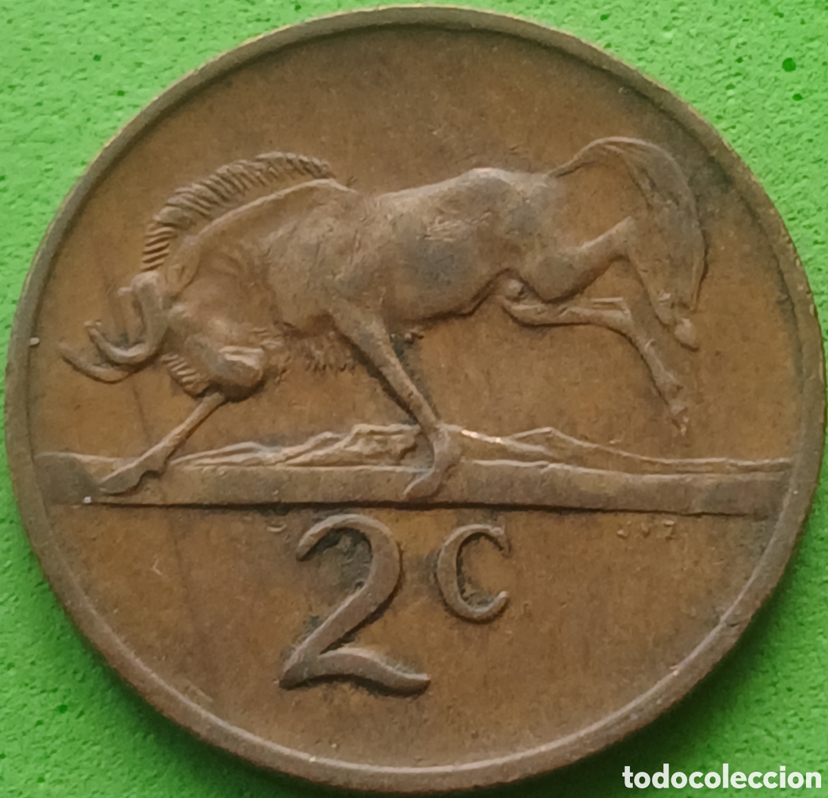 Monedas antiguas de &Aacute;frica: Suid &Aacute;frika 2 cents 1968 km#75.2 Charles Swart