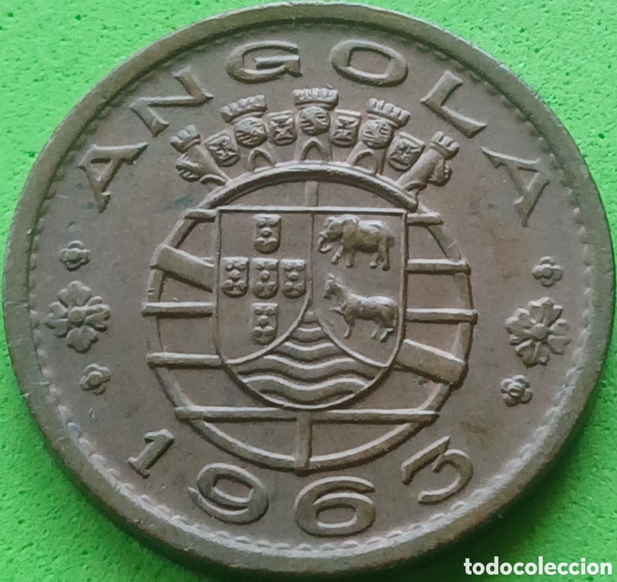 Monedas antiguas de &Aacute;frica: Angola 1 escudo 1963 km#76