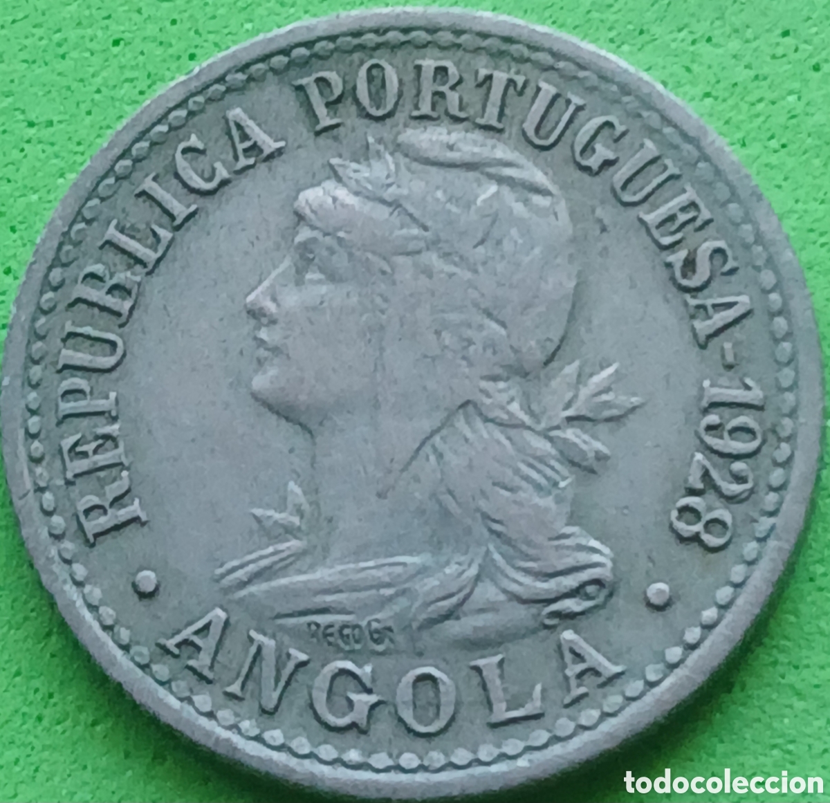 Monedas antiguas de &Aacute;frica: Angola 10 centavos 1928 km#67