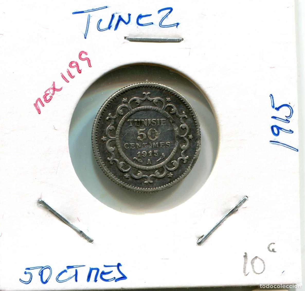 Monedas antiguas de &Aacute;frica: 50 CENTIMES A&Ntilde;O 1915 TUNEZ ( MEX1199 )