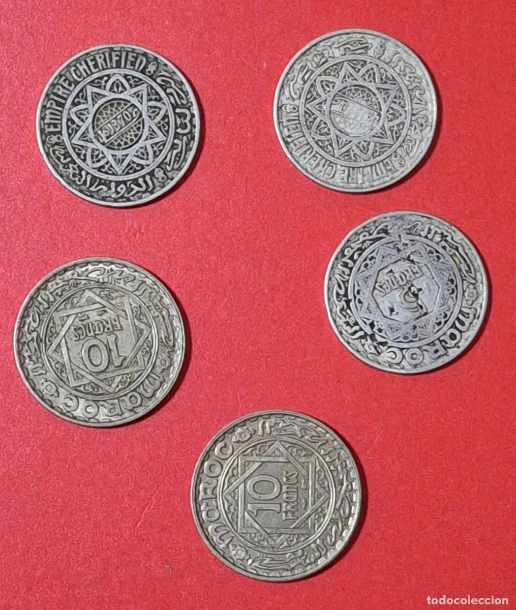 Monedas antiguas de &Aacute;frica: 5 monedas de Marruecos - Foto 1