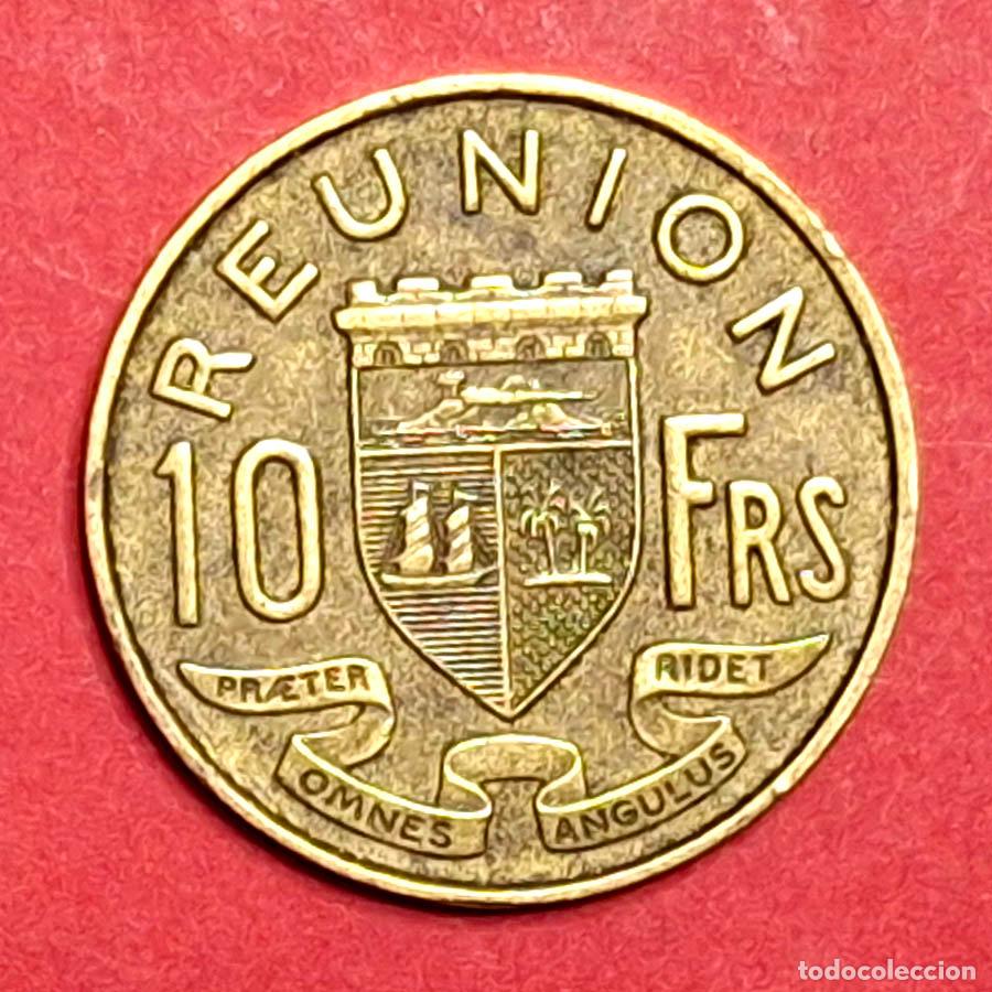 Monedas antiguas de &Aacute;frica: 1955, Reuni&oacute;n 10 Francos