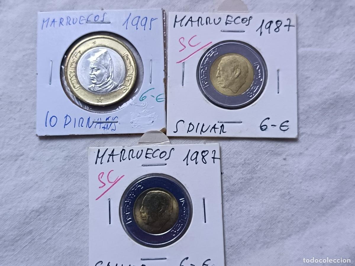 Alte M&uuml;nzen aus Afrika: Lote de Monedas Bimet&aacute;licas, en estuche de Cart&oacute;n, Marruecos, con notas en el cart&oacute;n