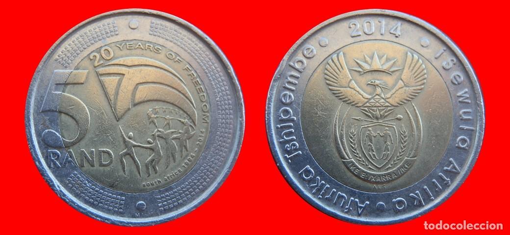 Monedas antiguas de &Aacute;frica: 5 RAND 2014 SUDAFRICA-155387