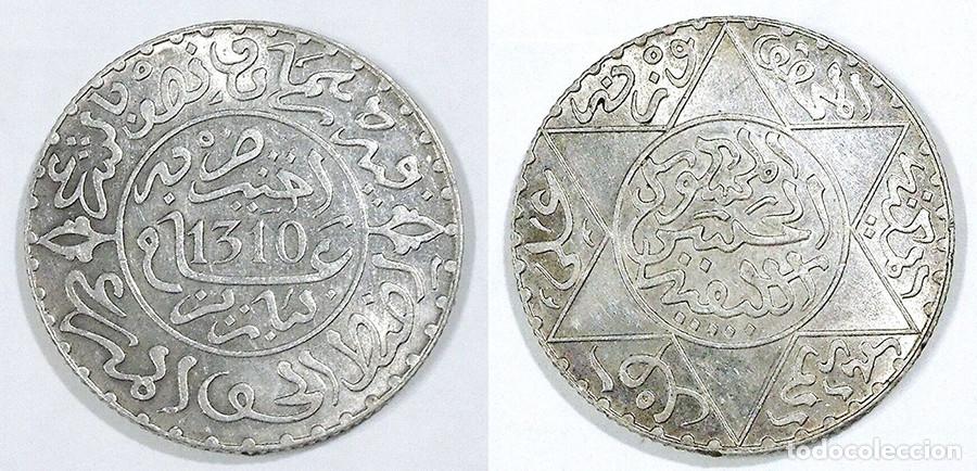 Monedas antiguas de &Aacute;frica: MARRUECOS - 2,50 DIRHAMS - AH-1310 - PLATA - E.B.C. - REF.: KM#Y.6