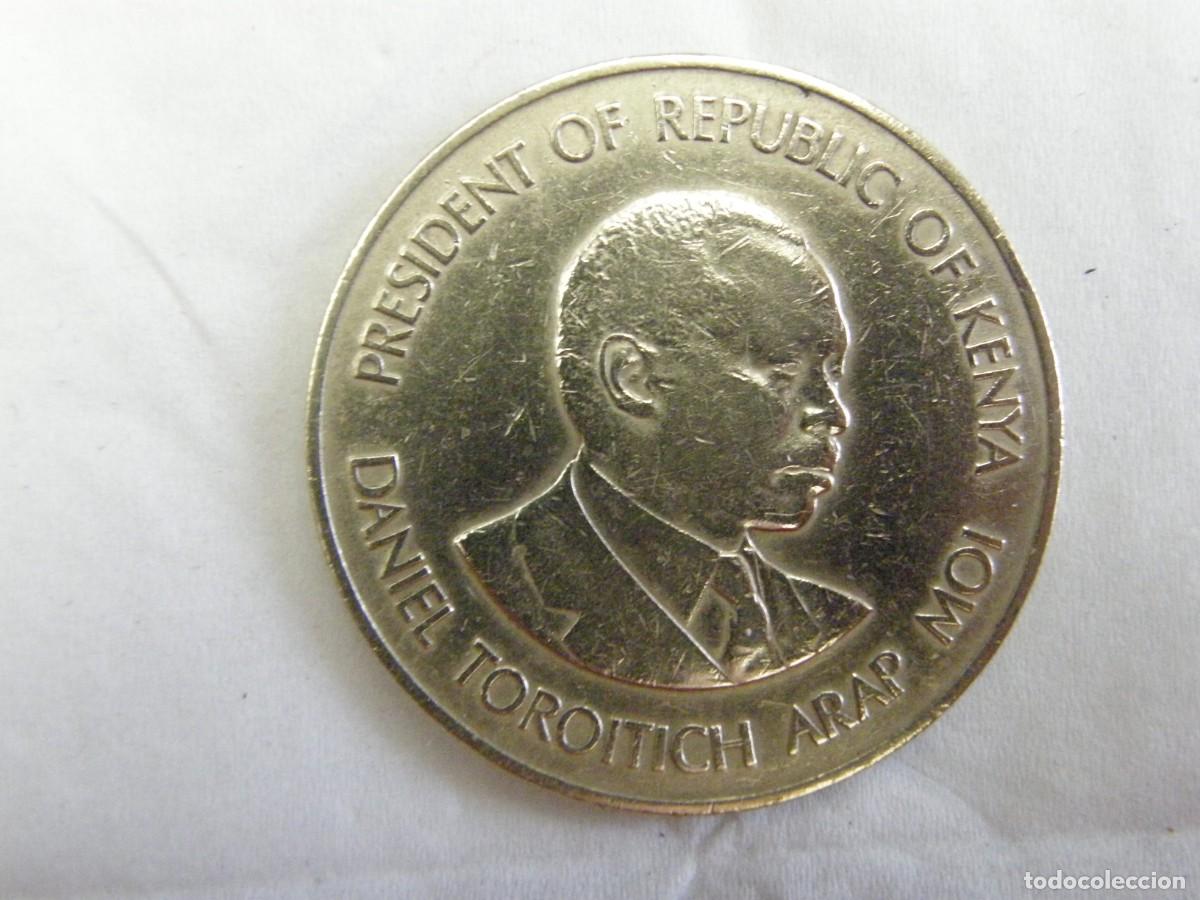 Monedas antiguas de &Aacute;frica: 10 Cents 1984 Kenia &ndash; Daniel Arap Moi &ndash; Lat&oacute;n de N&iacute;quel &ndash; KM#18
