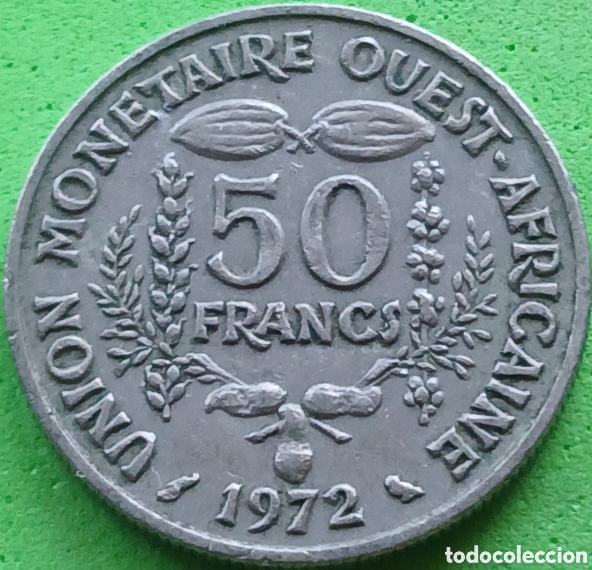 Monedas antiguas de &Aacute;frica: &Aacute;frica Occidental (BCEAO) 50 francos 1972 km#6