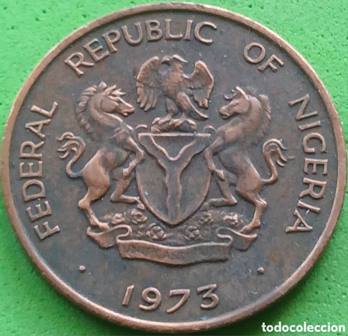 Monedas antiguas de &Aacute;frica: Nigeria 1 kobo 1973 km#8.1