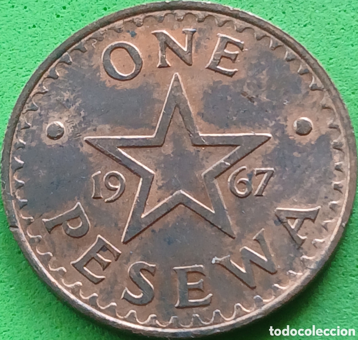 Monedas antiguas de &Aacute;frica: Ghana one pesewa 1967 km#13