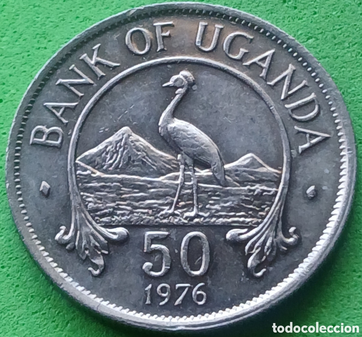 Monedas antiguas de &Aacute;frica: Uganda fifty cents 1976 km#4a