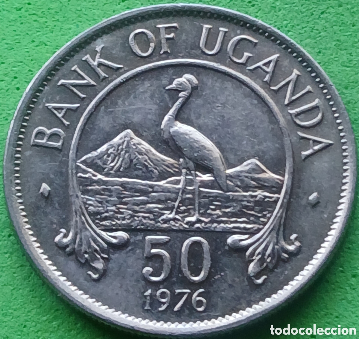 Monedas antiguas de &Aacute;frica: Uganda fifty cents 1976 km#4a
