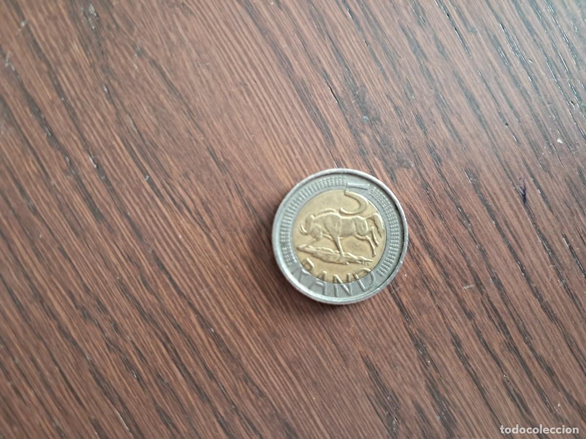Monedas antiguas de &Aacute;frica: moneda bimet&aacute;lica de Sud&aacute;frica, 5 rand, a&ntilde;o 2007.