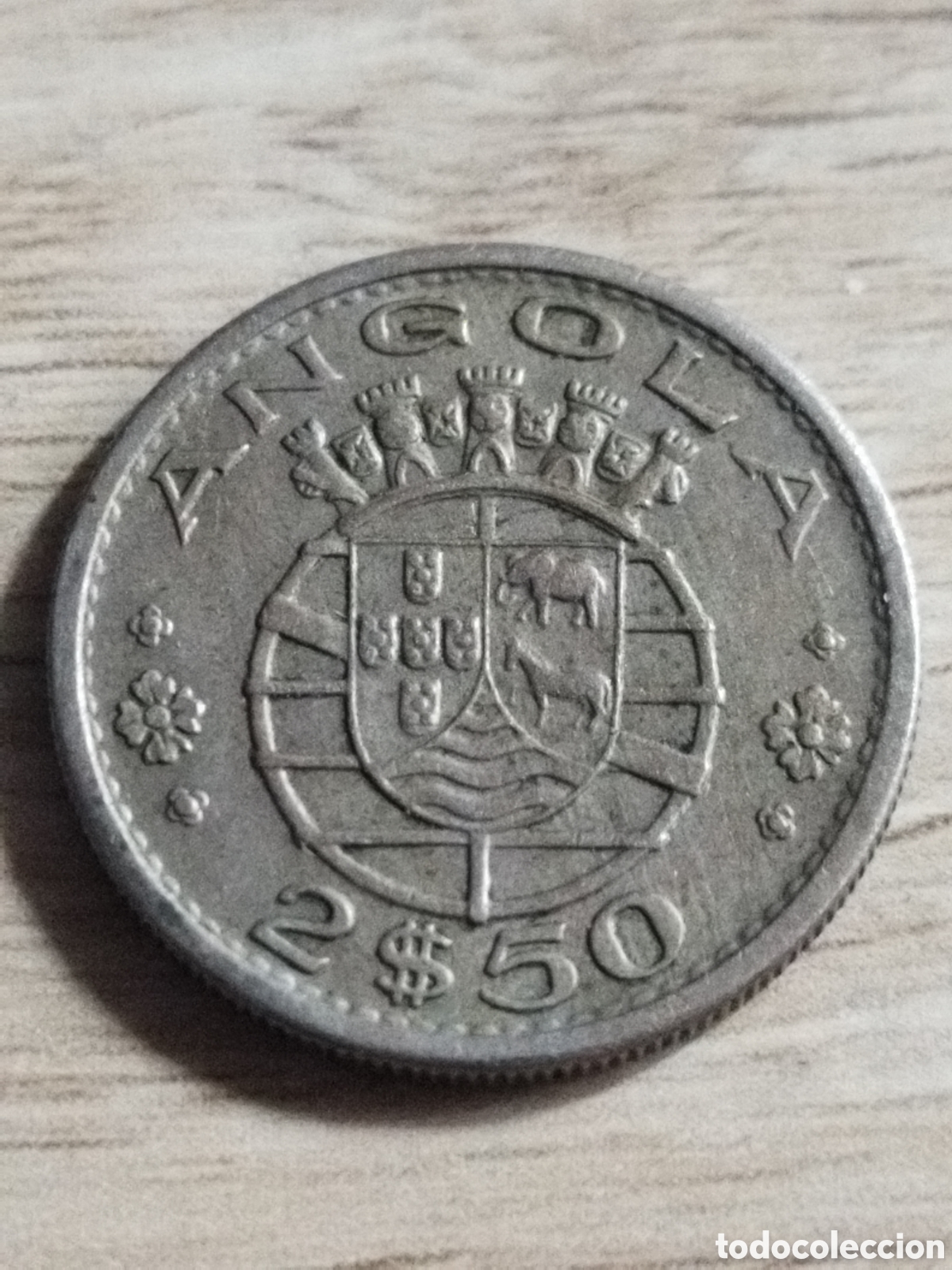 Monedas antiguas de &Aacute;frica: Angola moneda de 2,5 escudos de 1969 km#77