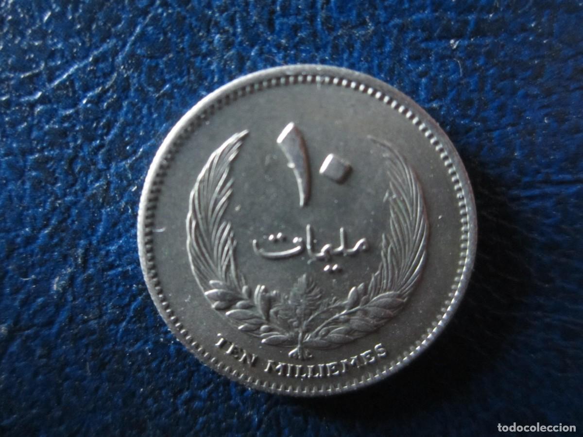 Monedas antiguas de &Aacute;frica: Libia 10 milliemes 1965