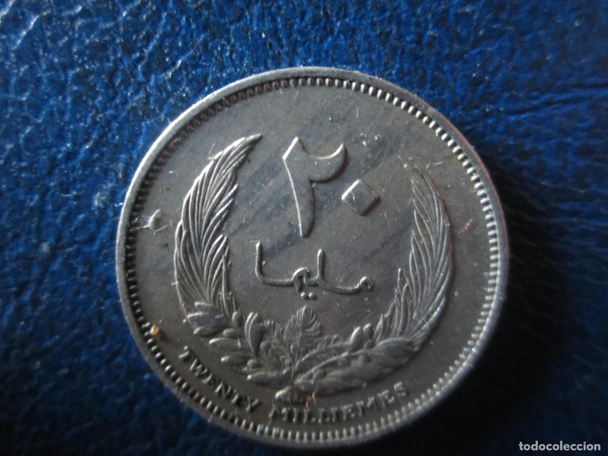 Monedas antiguas de &Aacute;frica: Libia 20 milliemes 1965