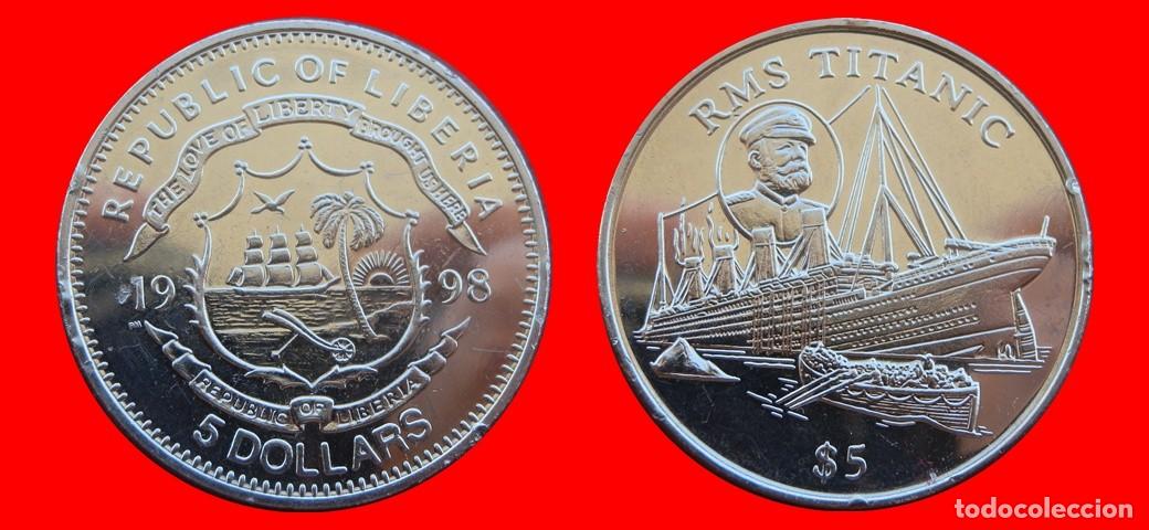 Monedas antiguas de &Aacute;frica: 5 DOLARES 1998 SIN CIRCULAR LIBERIA-9791SC