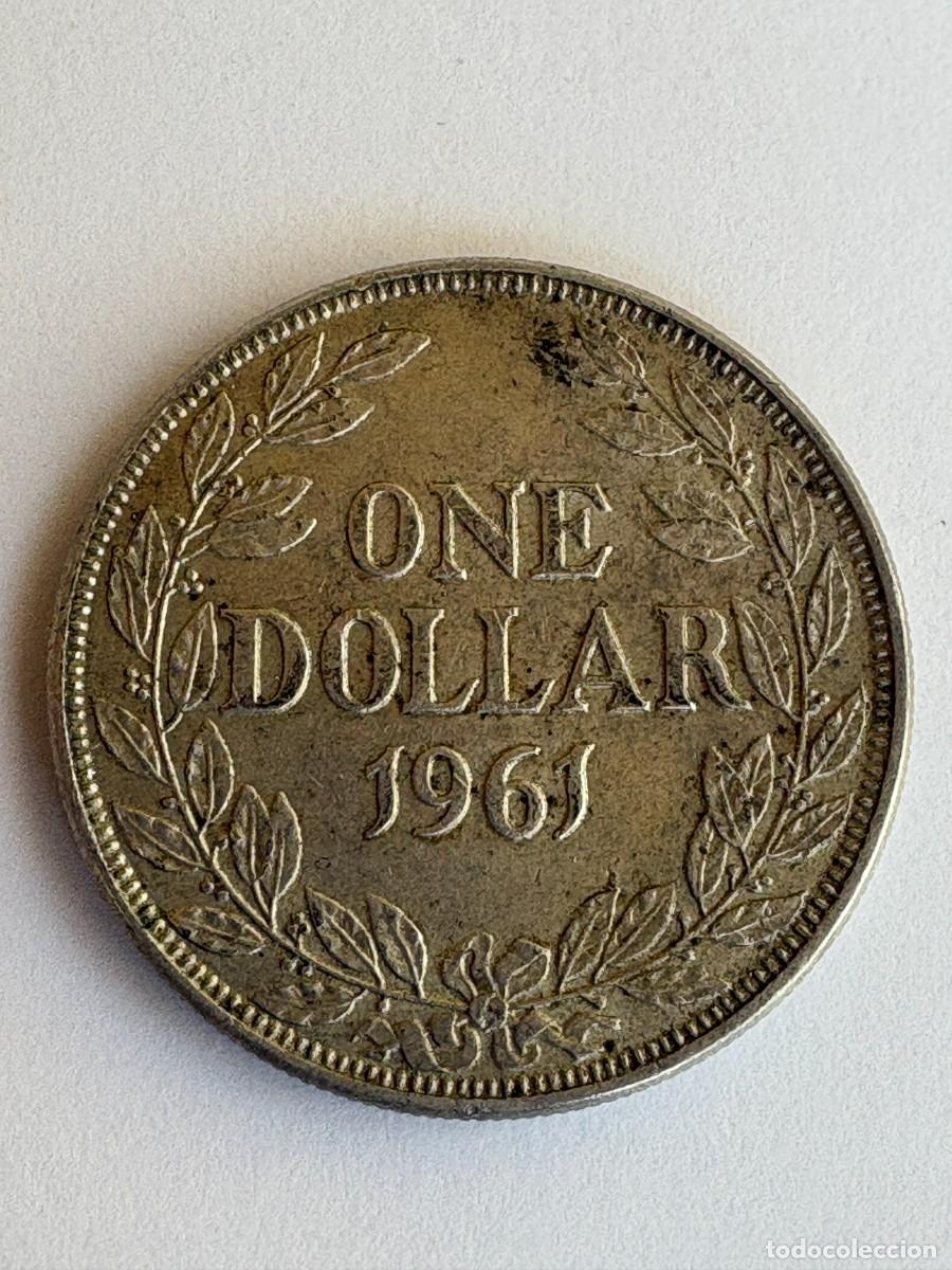Monedas antiguas de &Aacute;frica: Moneda 1 Dollar Liberia 1961 - Plata .900 (KM# 12) - Tirada Corta 200K