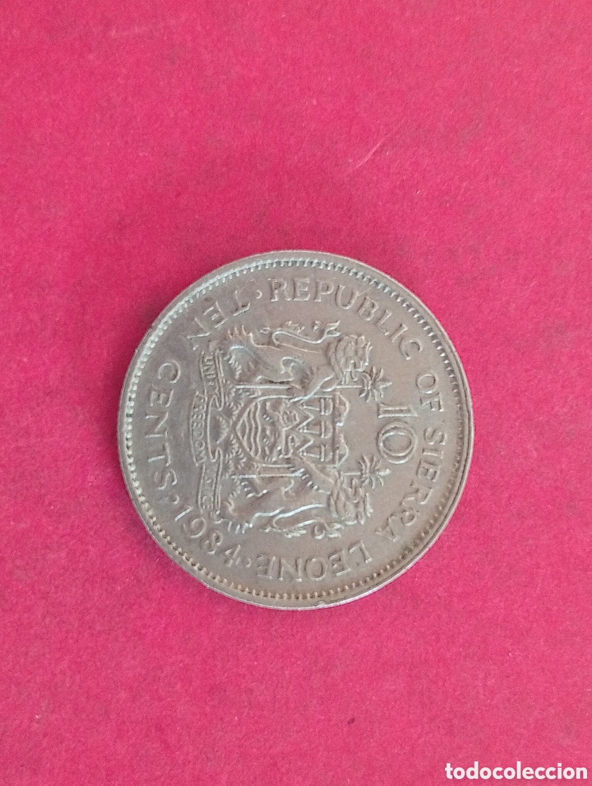 Monedas antiguas de &Aacute;frica: 10 cents de Sierra Leona 1984