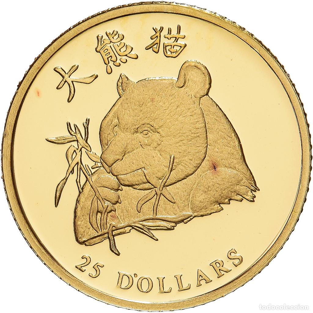 Monedas antiguas de &Aacute;frica: [#1215660] Liberia, 25 Dollars, Panda, 2003, American Mint, Prueba, Oro, FDC