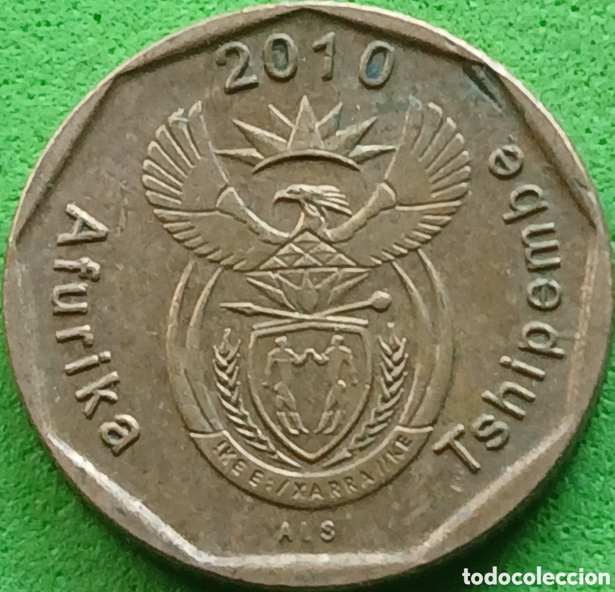 Monedas antiguas de &Aacute;frica: Afurika Tshipembe 10 cents 2010 km#494