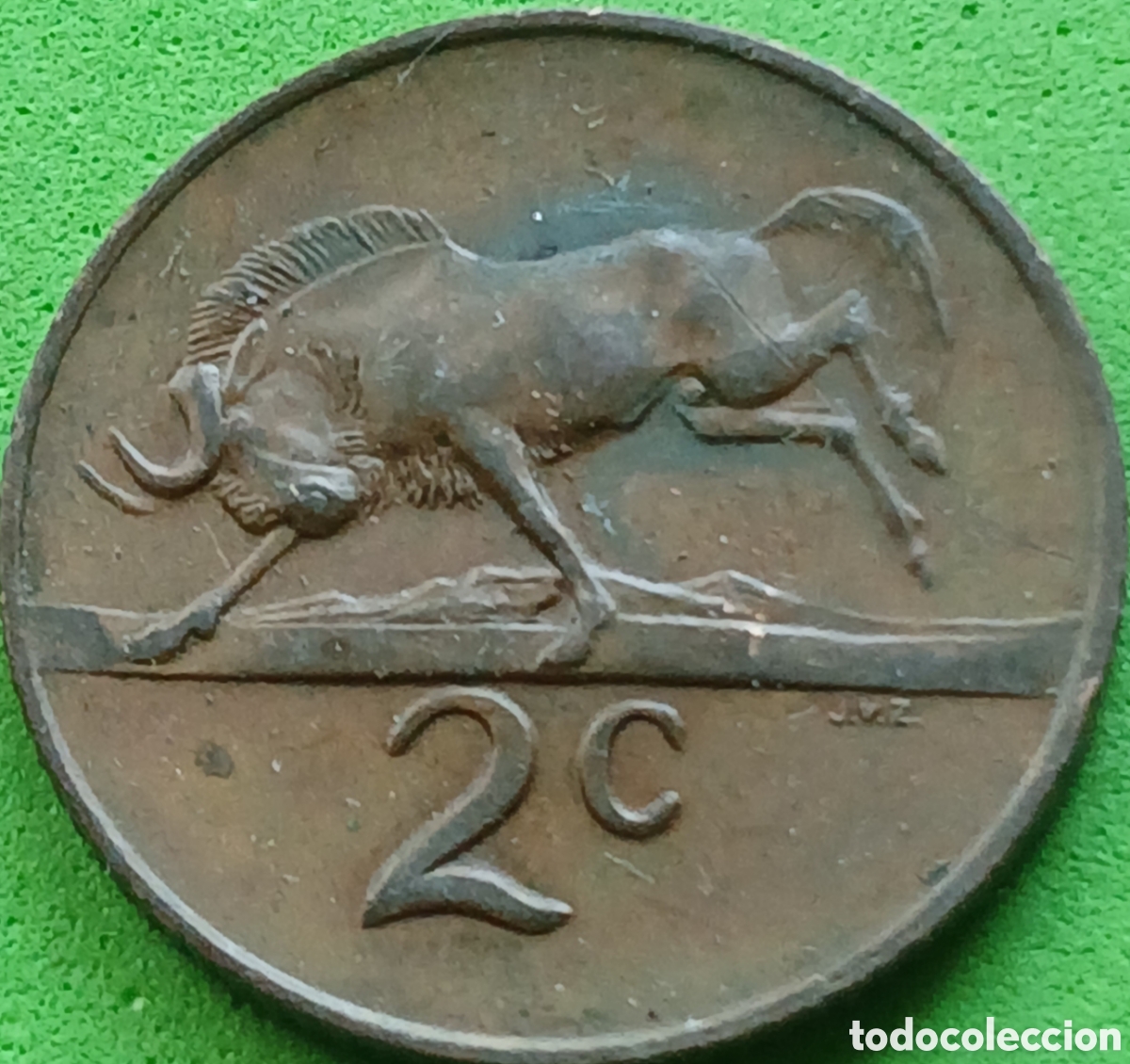 Monedas antiguas de &Aacute;frica: Suid &Aacute;frika 2 cents 1968 km#75.2 Charles Swart