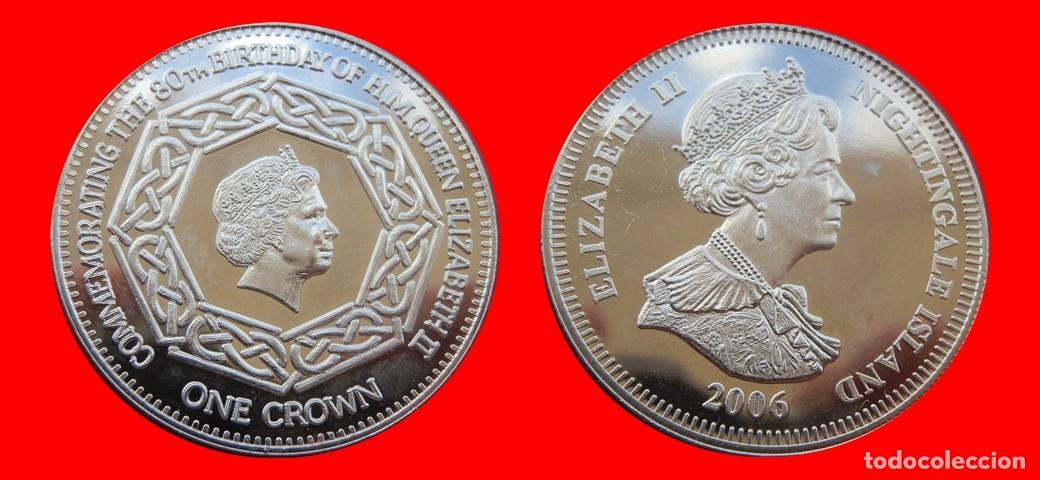 Monedas antiguas de &Aacute;frica: 1 CORONA 2006 SIN CIRCULAR ISLA RUISE&Ntilde;OR NIGHTINGALE-9805SC